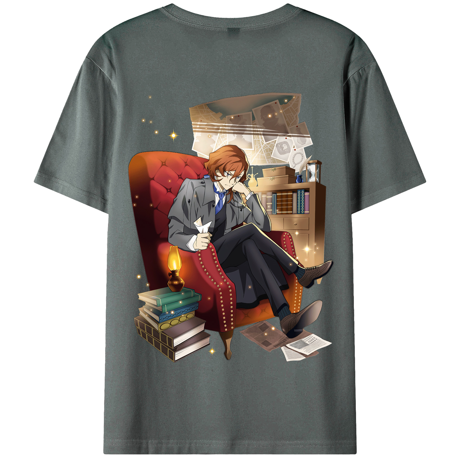 （画像用） 文豪ストレイドッグス Bungo Stray Dogs 綿100％半袖Tシャツ（背面プリント）